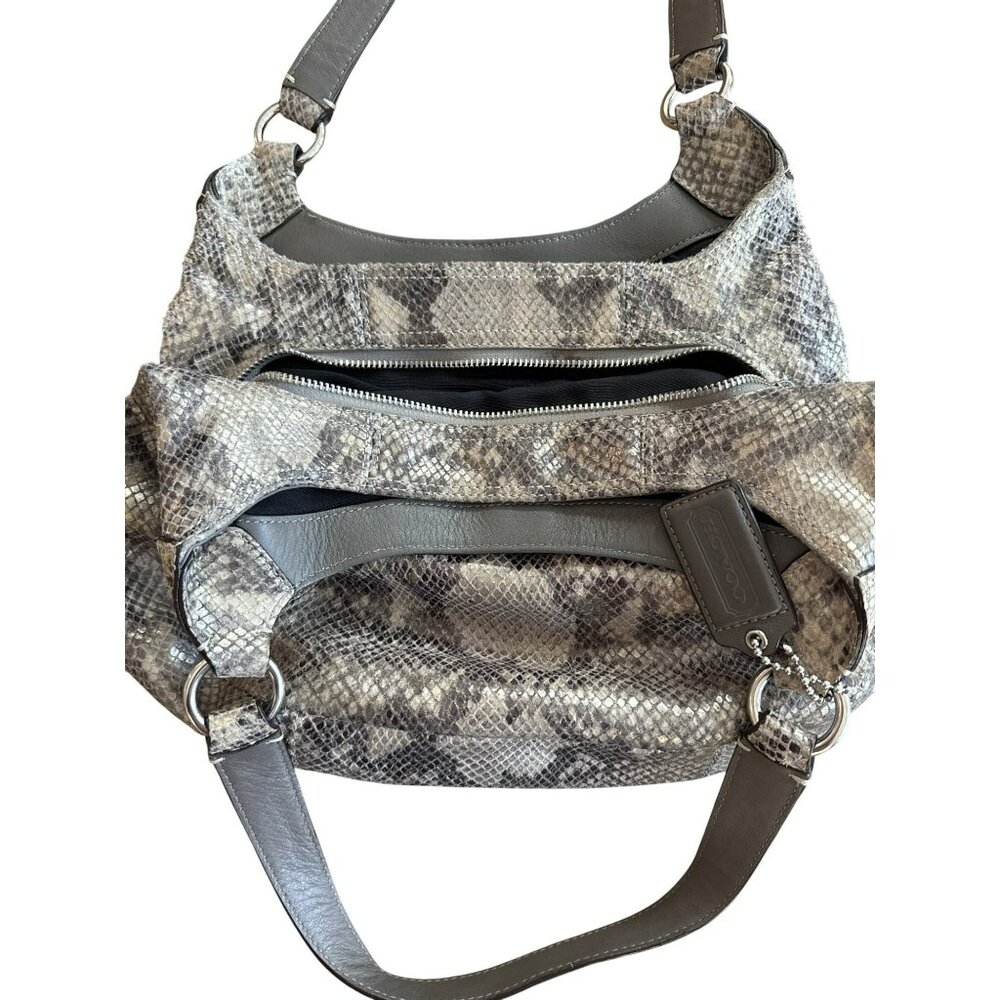 Coach Madison Metallic Python Lindsey Satchel Sho… - image 3